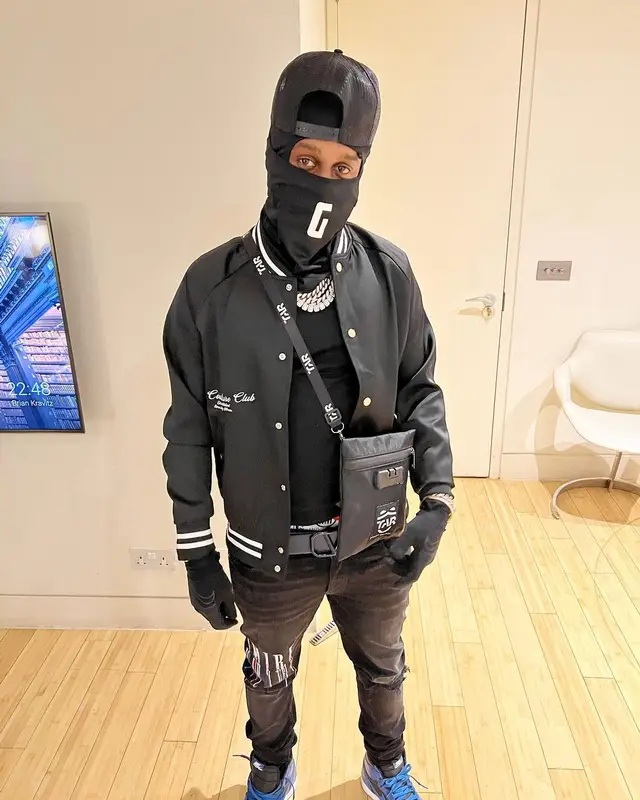 Popcaan outfit in The Couture Club, Amiri, and Valentino, 2022