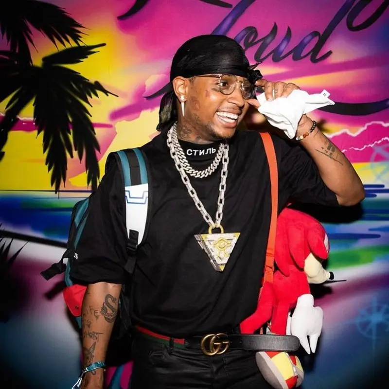 Ski Mask The Slump God outfit in Gucci, 2021