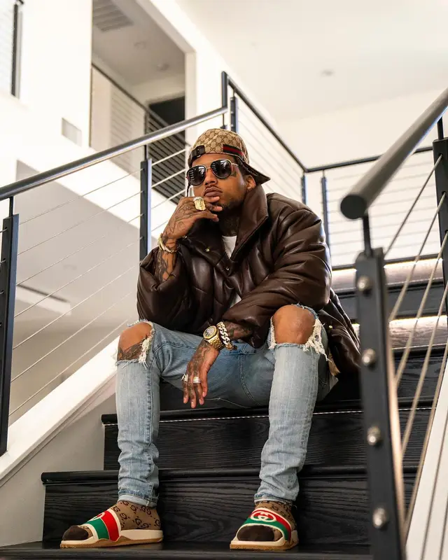 Kid Ink outfit in Gucci, 2022