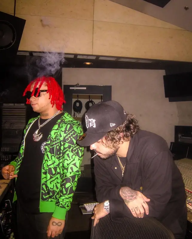 Trippie Redd outfit in Chrome Hearts and DotComCrash, 2021