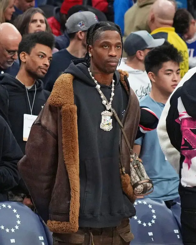 Travis Scott outfit in Vetements, Dsquared2, and Nike, 2022