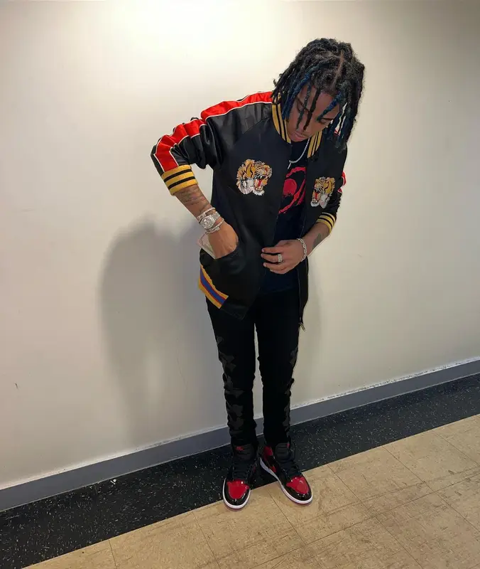 C Blu outfit in Gucci, Hot Topic, and Amiri, 2022