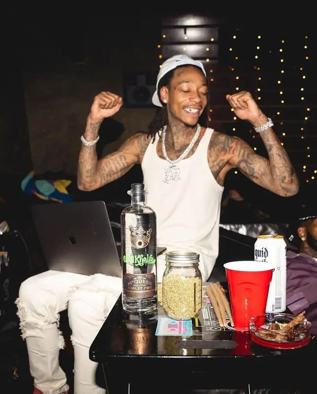 Wiz Khalifa outfit in Rick Owens and B.B. Simon, 2022