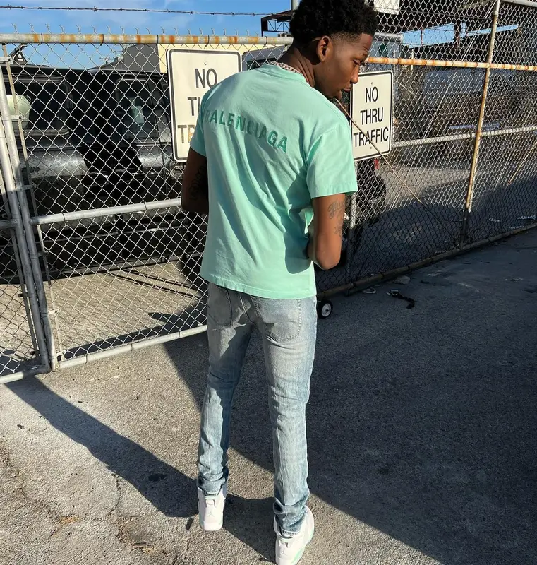 BlocBoy JB outfit in Balenciaga, Ksubi, and Jordan, 2022
