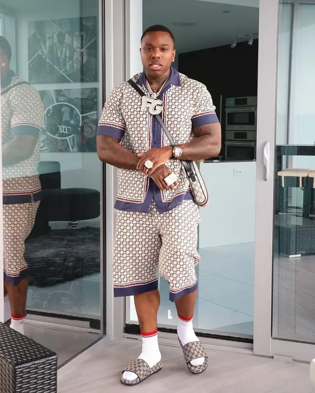 BandMan Kevo outfit in Gucci and Goyard, 2022