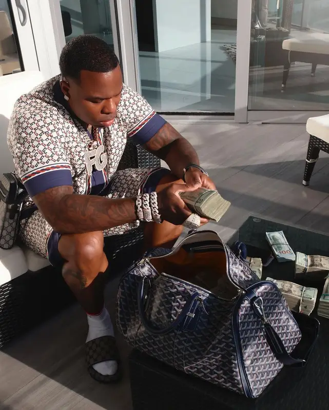BandMan Kevo outfit in Gucci and Goyard, 2022