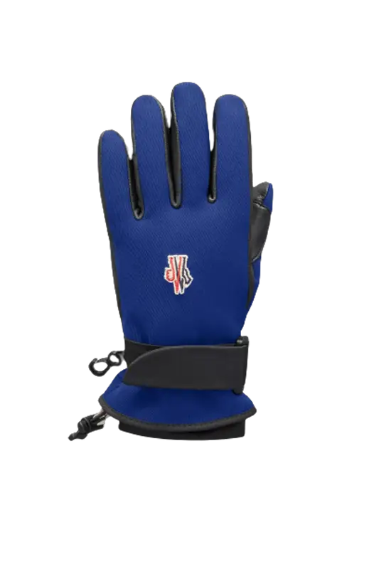 Moncler Stretch Twill Blue Gloves $620