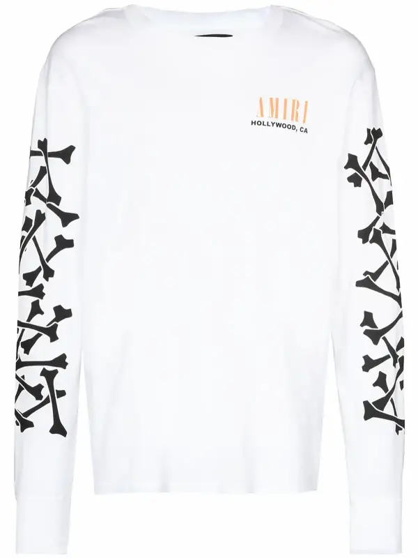 Amiri Bones-print Cotton-jersey Long-sleeve $550