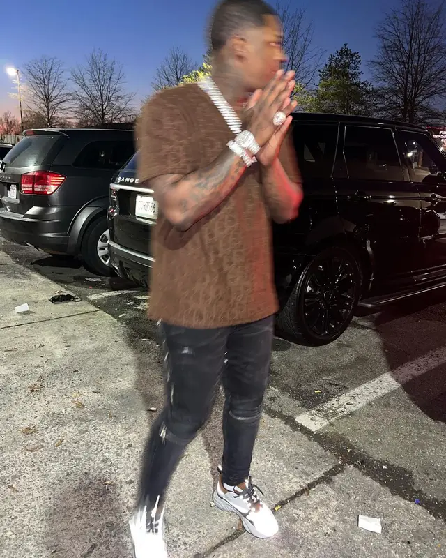 Lil Zay Osama outfit in Dior and Amiri, 2022