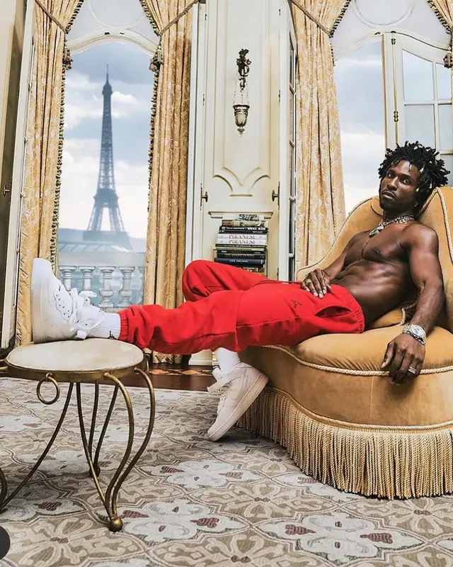 Saint JHN outfit in Jordan and Nike, 2022