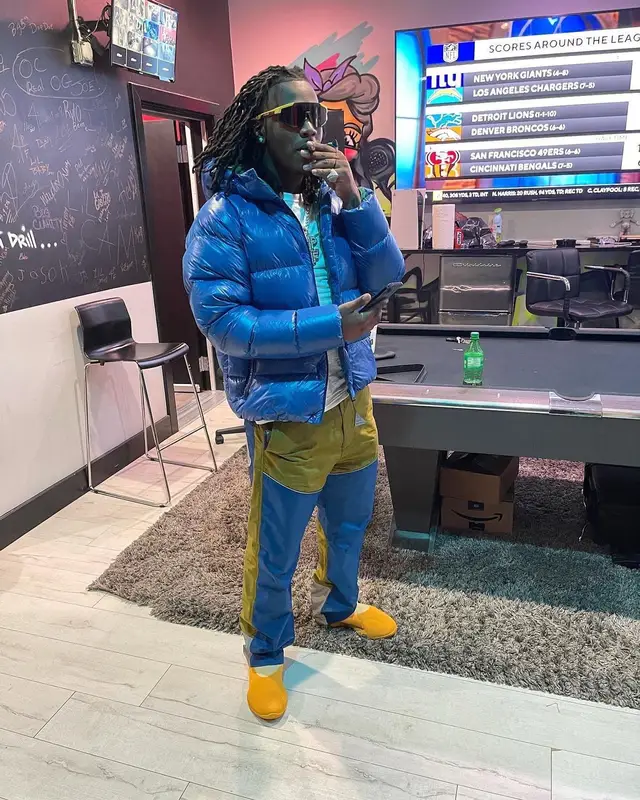 Noodah05 outfit in Moncler, Adidas, and Prada, 2022