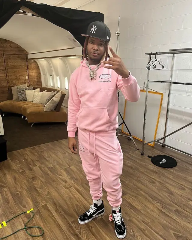 Lil Keed outfit in Selfpaid, New Era, and Nike, 2022