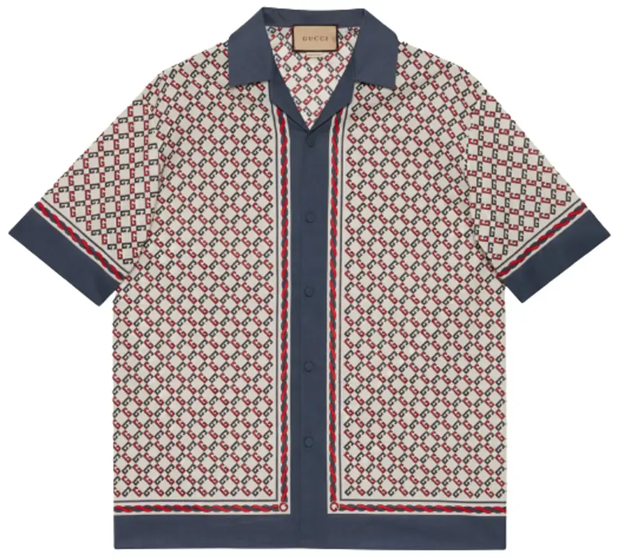 discord Anzai desire Gucci Geometric G Print Muslin Bowling Shirt | WHAT'S ON THE STAR?