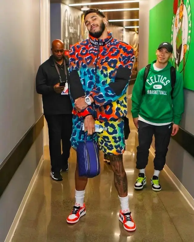 Jayson Tatum outfit in Market, Nike, and Louis Vuitton, 2022