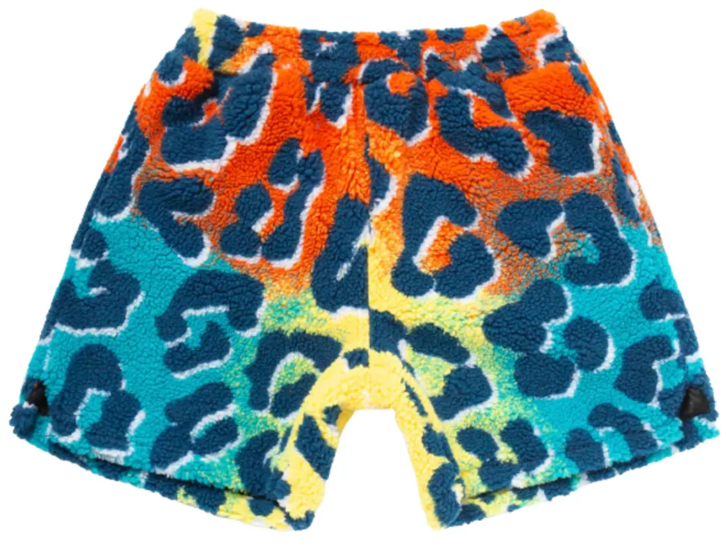Market Multicolor Animal Sherpa Shorts $70