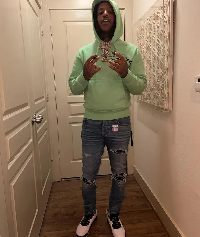 Rico Recklezz outfit in Helmut Lang, Amiri, and Jordan, 2022