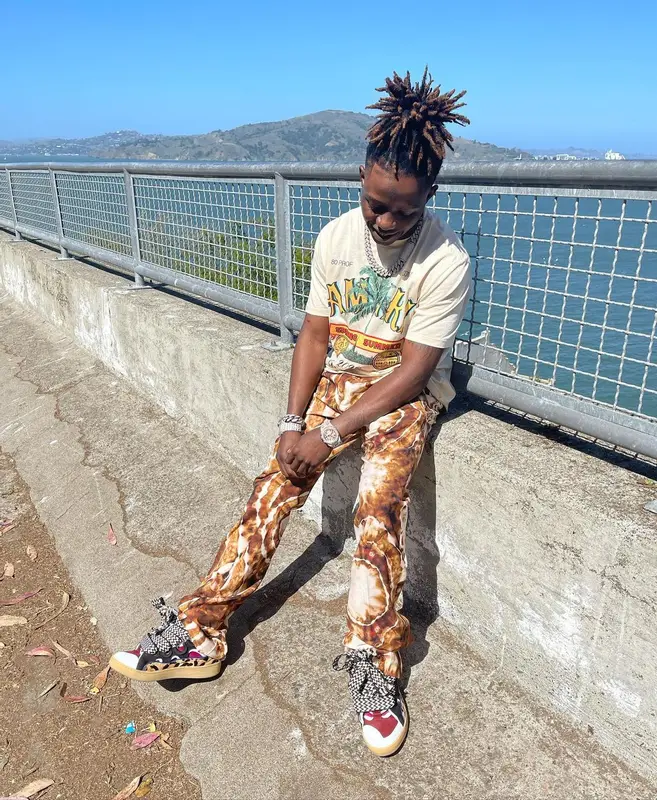 Jackboy outfit in Amiri and Lanvin, 2022
