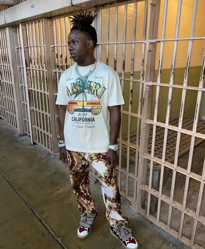 Jackboy outfit in Amiri and Lanvin, 2022