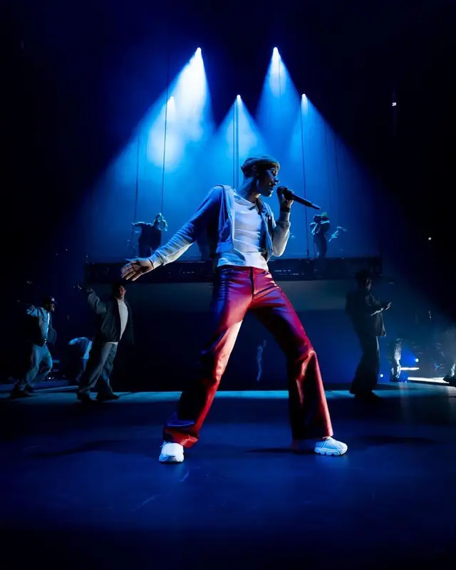 Justin Bieber outfit in Balenciaga, Ernest W. Baker, and Junya Watanabe, 2022