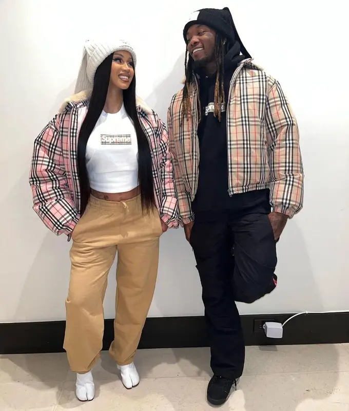 Offset outfit in Supreme, Loverboy by Charles Jeffrey, and Burberry, 2022