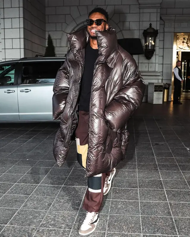 Thanasis Antetokounmpo outfit in Moncler, Nike, and Travis Scott Merch, 2022
