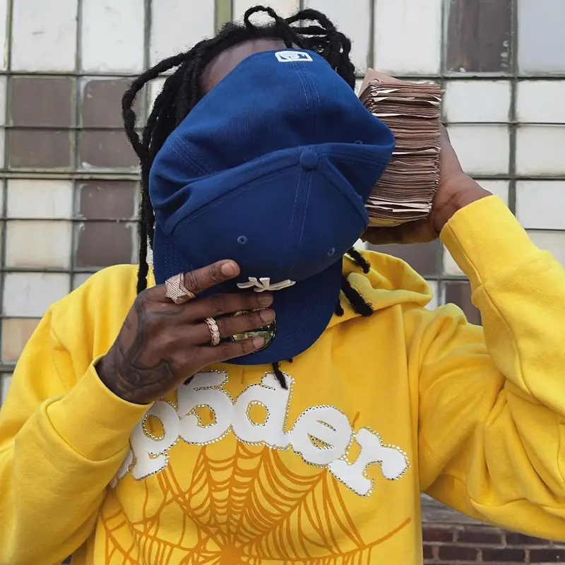Baby Smoove outfit in Young Thug Merch, New Era, and Spider Worldwide, 2022