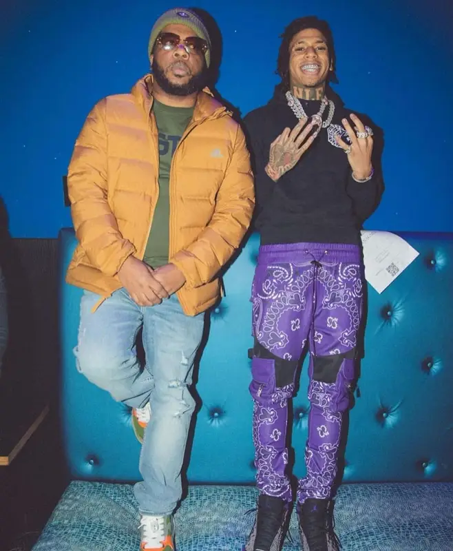 NLE Choppa outfit in Lyrical Lemonade, Jordan, and OTF, 2022
