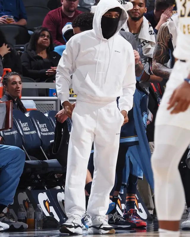 Ja Morant outfit in Off-White and Dior, 2022