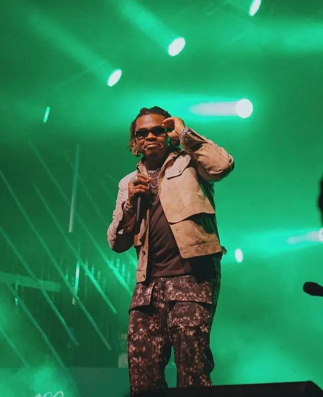 Gunna outfit in Gallery Sinatra Couture, Nike, and Dior, 2022