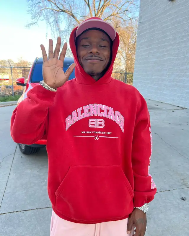 DaBaby outfit in Balenciaga and Nike, 2022