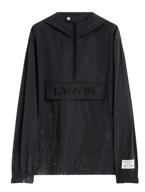 Lanvin Black Hooded Windbreaker $1615