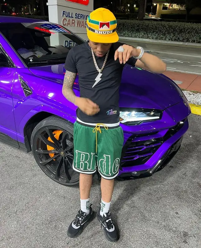 Lil Migo outfit in Tulones, Dior, and Rhude, 2022