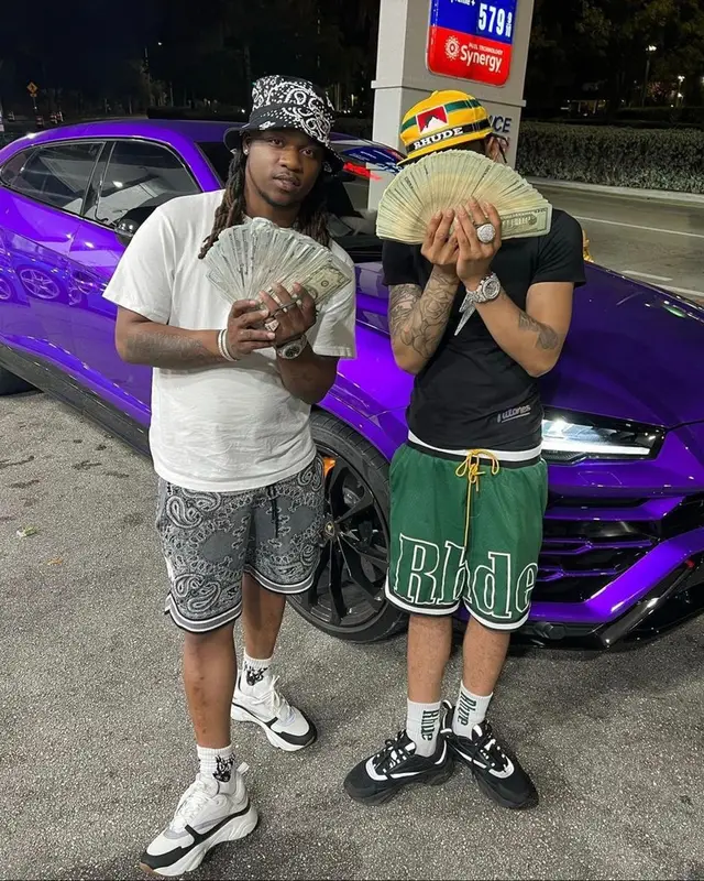 Lil Migo outfit in Tulones, Dior, and Rhude, 2022