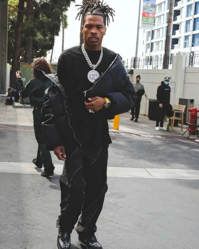 Lil Baby outfit in 1017 Alyx 9SM, Post Archive Faction, and Moncler, 2022