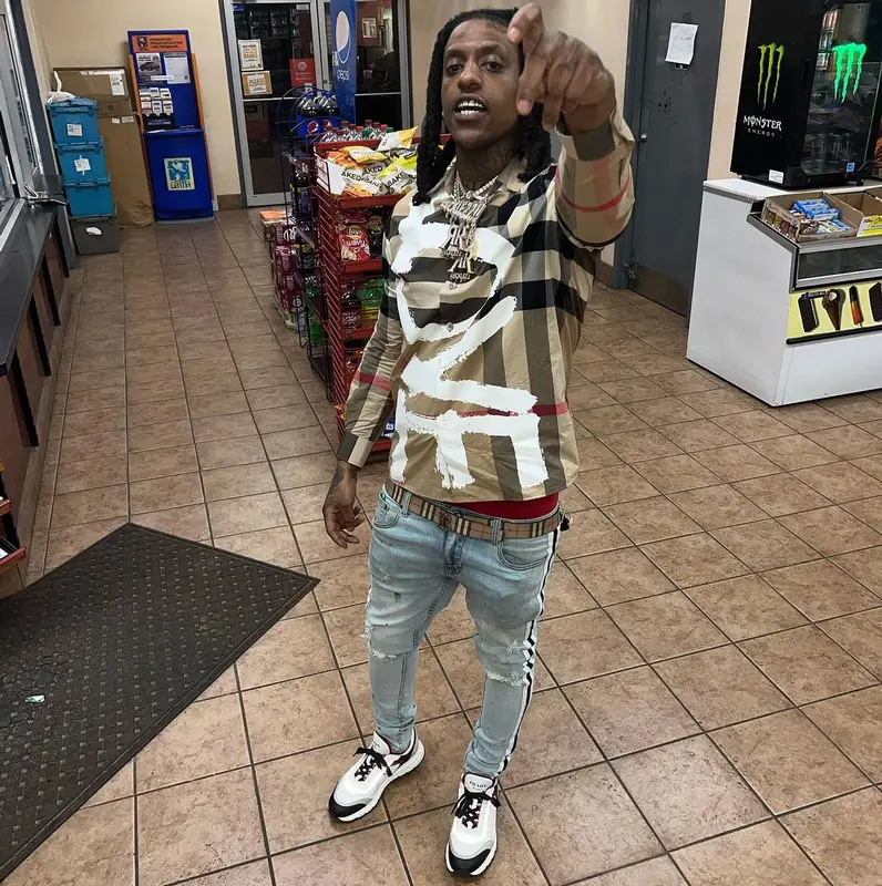 Rico Recklezz outfit in Burberry and Prada, 2022