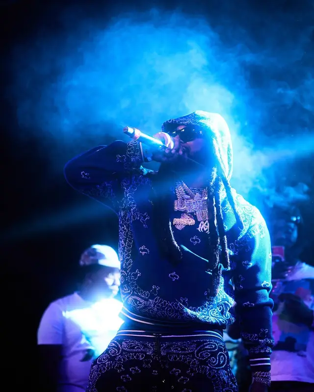 Icewear Vezzo outfit in Amiri and Versace, 2022