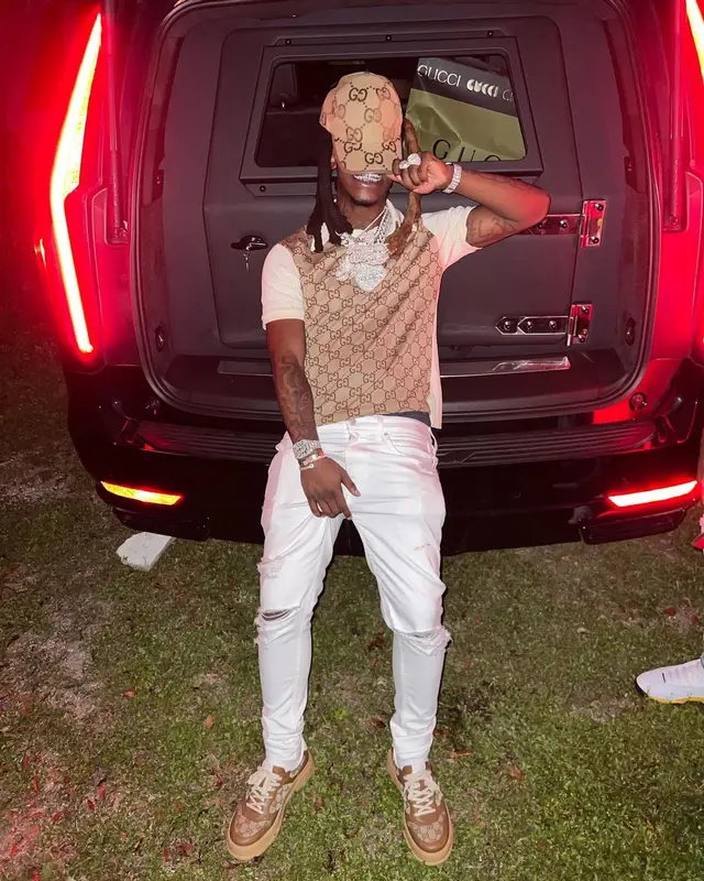Hot Boii outfit in Gucci, 2022