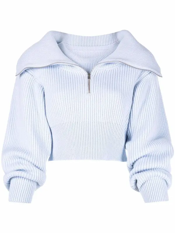 Jacquemus Light Blue La Maille Risoul Wool Sweater  $719