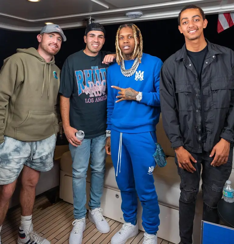 Lil Durk outfit in Amiri and Nike, 2022