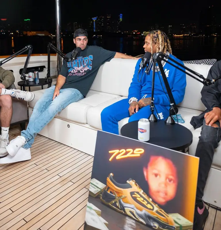 Lil Durk outfit in Amiri and Nike, 2022