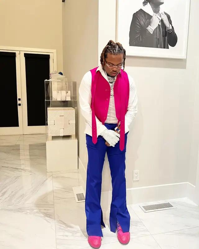 Gunna outfit in Louis Vuitton, 2022