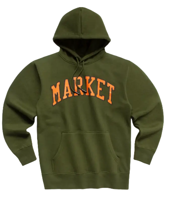 Market Arc Puff Print Hoodie $90