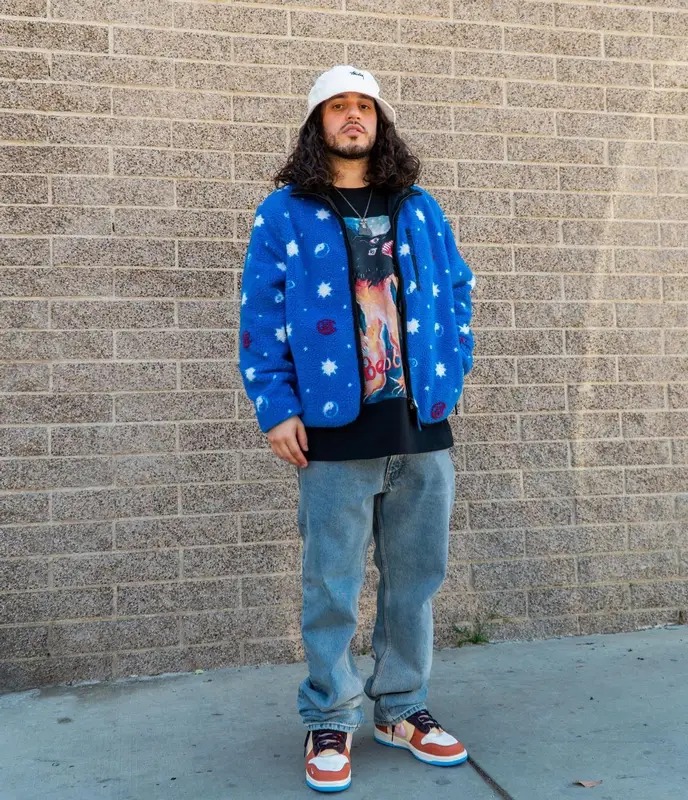 Russ outfit in Clot, Nike, and Stussy, 2022