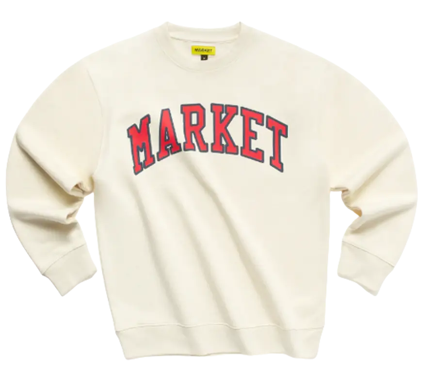 Market Arc Puff Print Crewneck $80