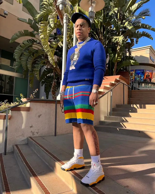 Lil Gotit outfit in Ralph Lauren and Jordan, 2022