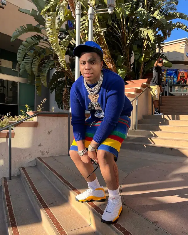 Lil Gotit outfit in Ralph Lauren and Jordan, 2022