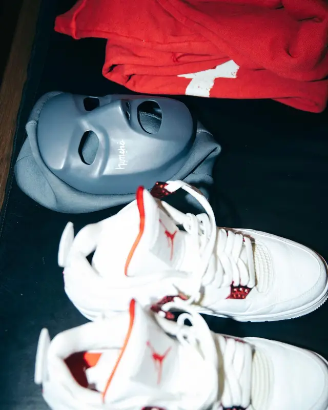 M Huncho outfit in Cherry, Jordan, and Awake NY, 2022