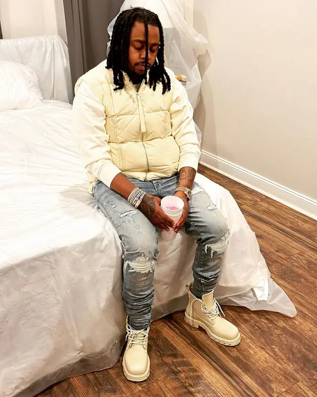 Babyface Ray outfit in Jil Sander, Amiri, and Bottega Veneta, 2022