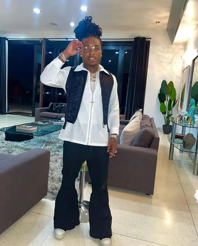 Jacquees outfit in Alyx, Givenchy, and Cartier, 2022