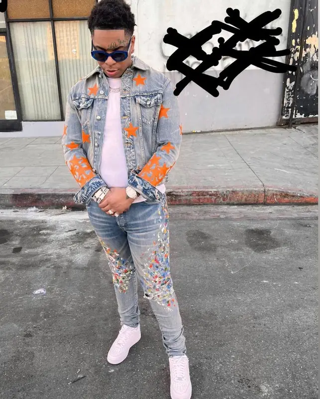 Lil Gotit outfit in Amiri, Nike, and Chemist, 2022